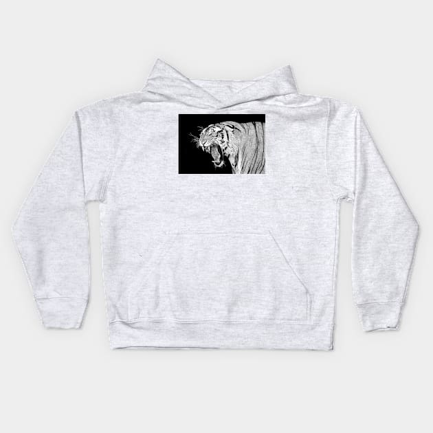 Tiger Spirit Kids Hoodie by WaterGardens